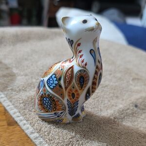 Royal Crown Derby Siamese Kitten Imari Paperweight Collection Figurine